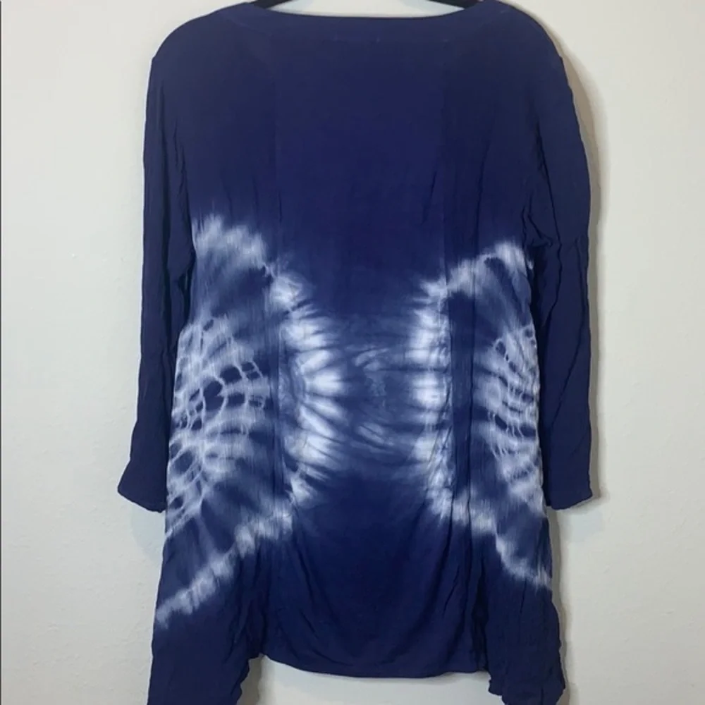 Ava James Blue Circle Tie Dye Tunic Medium - Picture 6 of 7